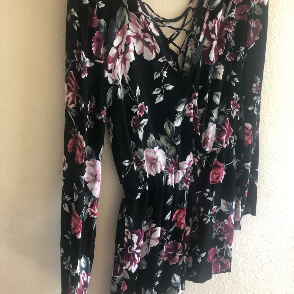 Floral Long Sleeve Romper